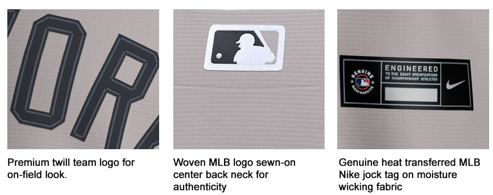 Men's New York Yankees NIKE® Road Jersey close-up