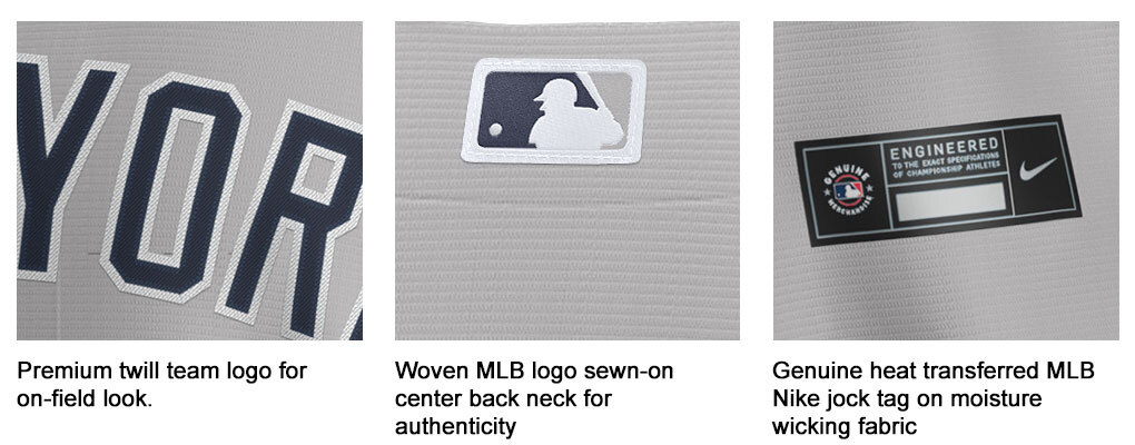 New York Yankees Road Gray Jersey by NIKE® Banner